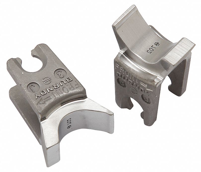 Upper and Lower Crimping Die: 2 to 1/0 AWG Aluminum Lug, YDS-RL/YDS-RLY, 2 Sizes