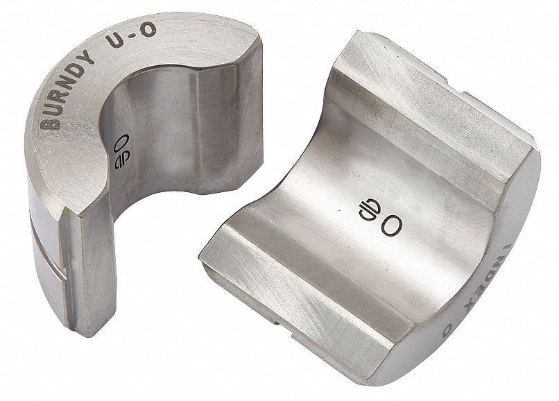 UPPER AND LOWER CRIMPING DIE, 6 TO 2/0 AWG ALUMINUM LUG/6 TO 2 AWG COPPER LUG, 2 SIZES