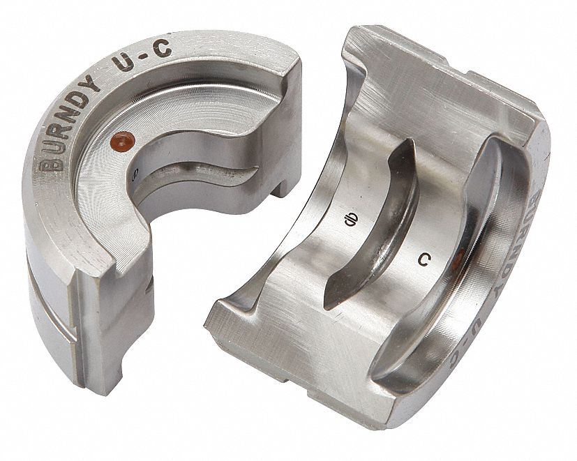 UPPER AND LOWER CRIMPING DIE, 1/0 AWG ALUMINUM LUG/6 TO 2 AWG COPPER LUG, 3 SIZES, COPPER