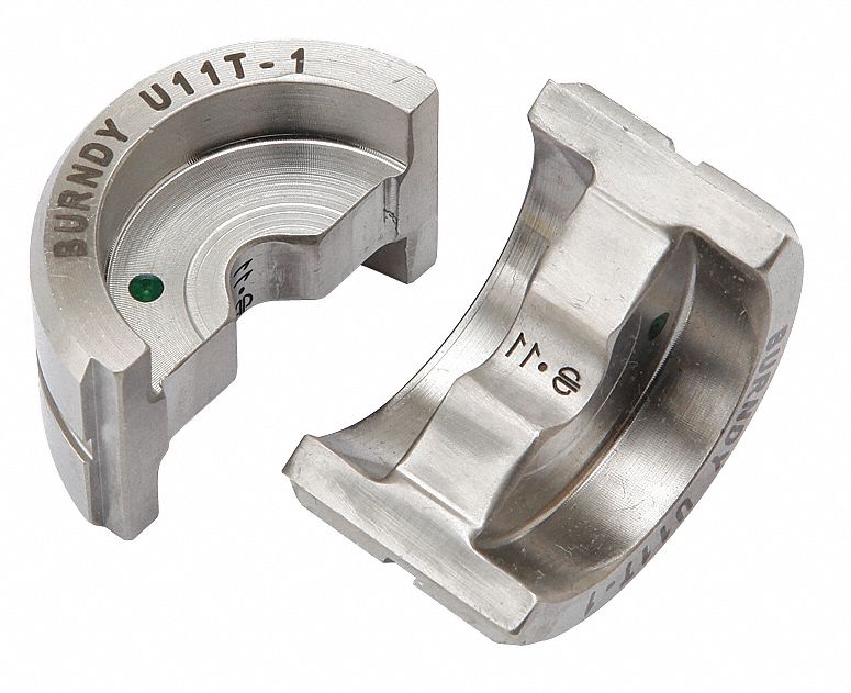 Upper and Lower Crimping Die: 8 AWG Copper Lug, YH, 4 Sizes, 12 ton Max Crimping Force