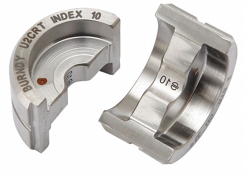 UPPER AND LOWER CRIMPING DIE, 2 AWG COPPER LUG, YA/YS, 1 SIZE, 12 TON MAX CRIMPING FOR CE