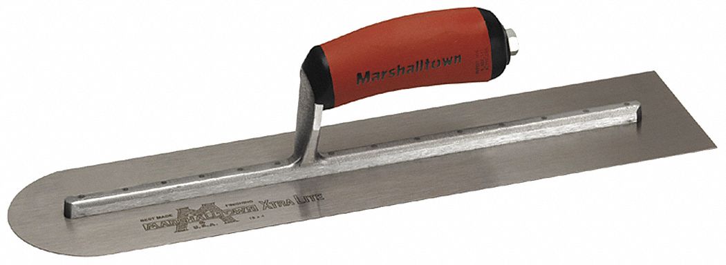 Rounded Front Trowel 16inL 4inW Steel