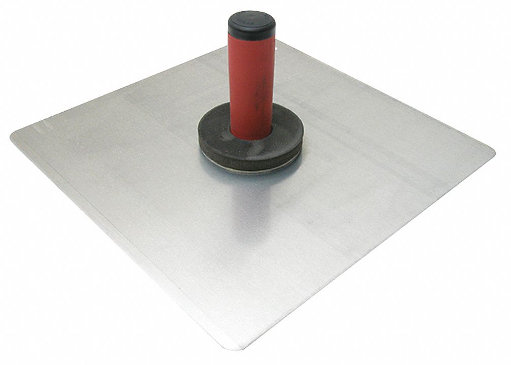 Drywall/Masonry Hawk: 13 in Overall Wd, 13 in Overall Lg, Handle Mat. DuraSoft