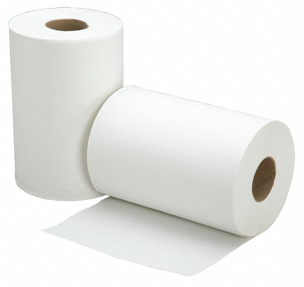 Heavy Duty Disposable Paper Towel Roll, White - 300 Piece