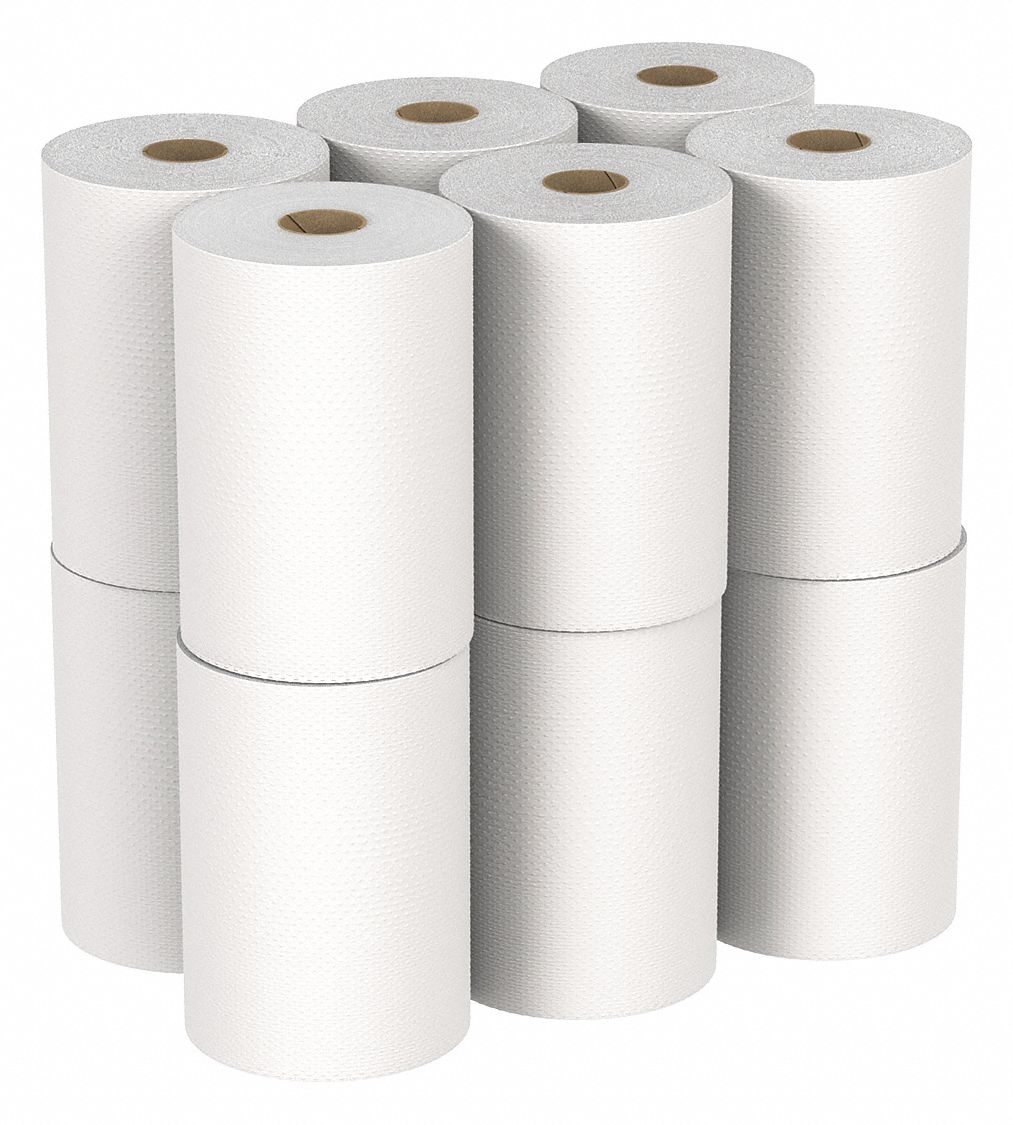 PAPER TOWEL ROLL, WHITE, 7⅞ IN ROLL WIDTH, 350 FT LENGTH, CONTINUOUS, 12 PK