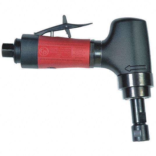 CHICAGO PNEUMATIC Rear Exhaust Angle Air Die Grinder, 1/4 in Collet ...