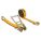 TIE DOWN STRAP, RATCHET, WIRE-HOOK, GEN PURPOSE, 2 IN W, 3,335 LB WLL, YELLOW, 30 FT L