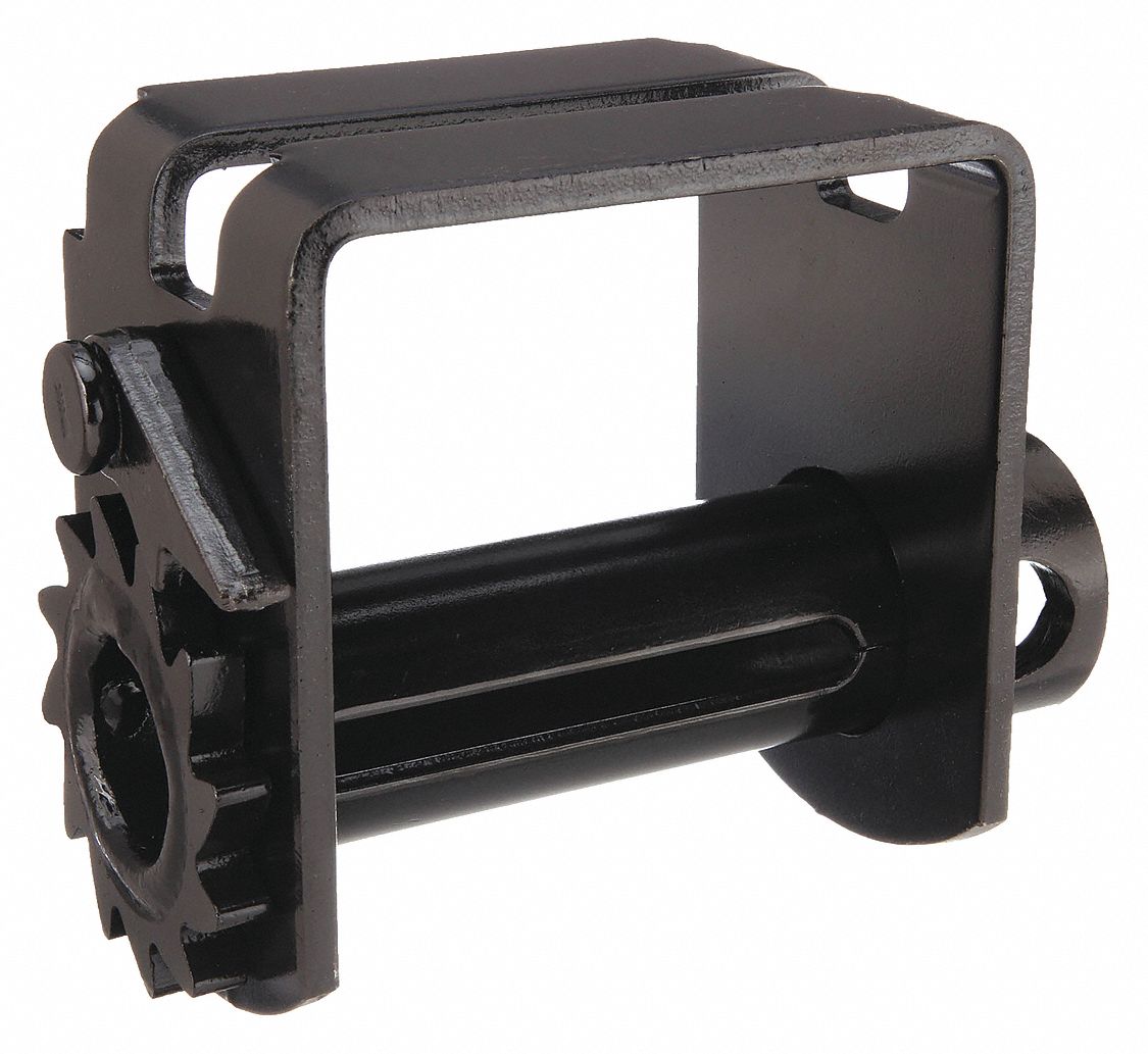 Tie Down Winch: Sliding Track, 5, 500 lb Working Load Limit, 4 in Compatible Strap Wd Max., Steel