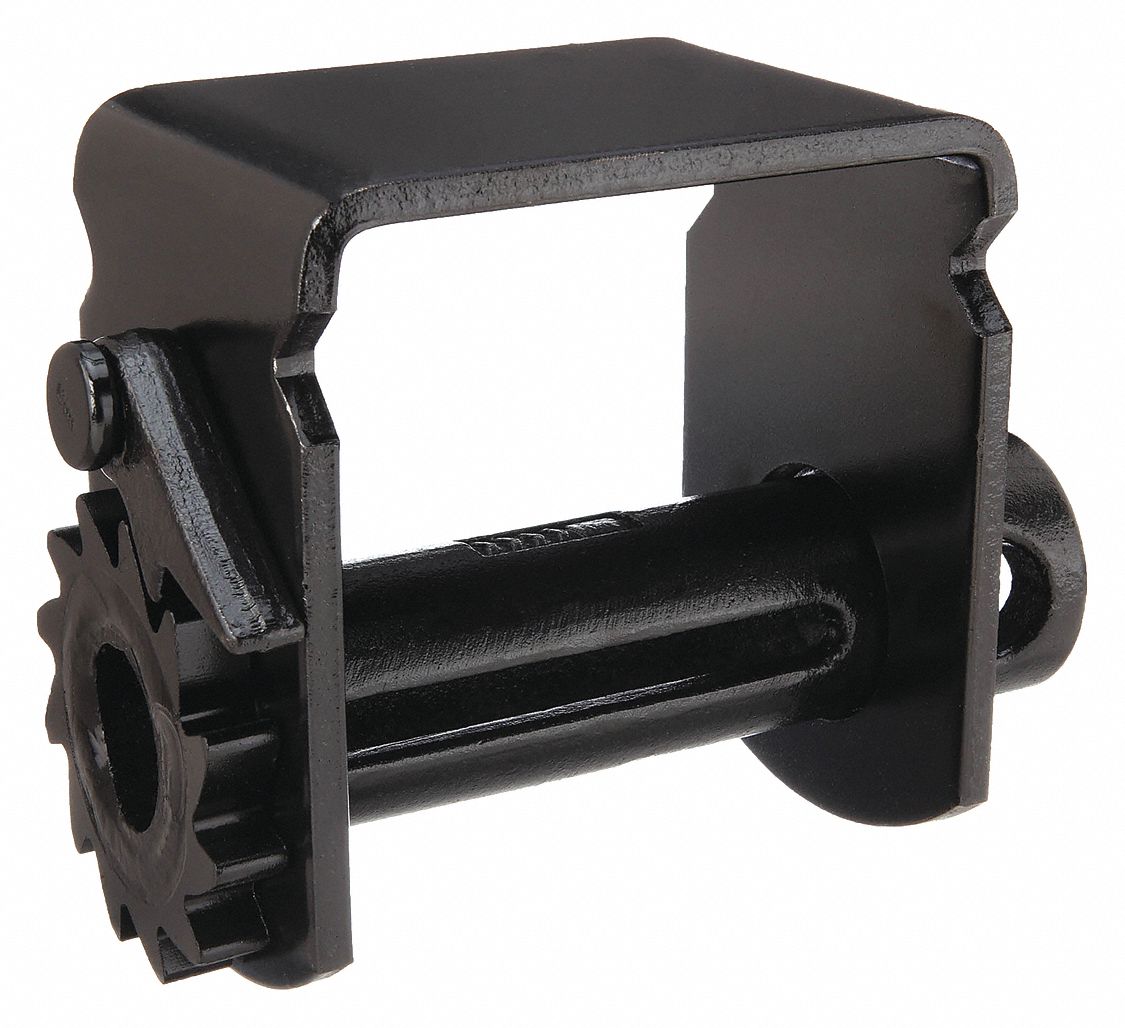 TIE DOWN WINCH, SLIDING TRACK, 5,500 LB WORKING LOAD LIMIT, 4 IN COMPATIBLE STRAP W MAX., STEEL