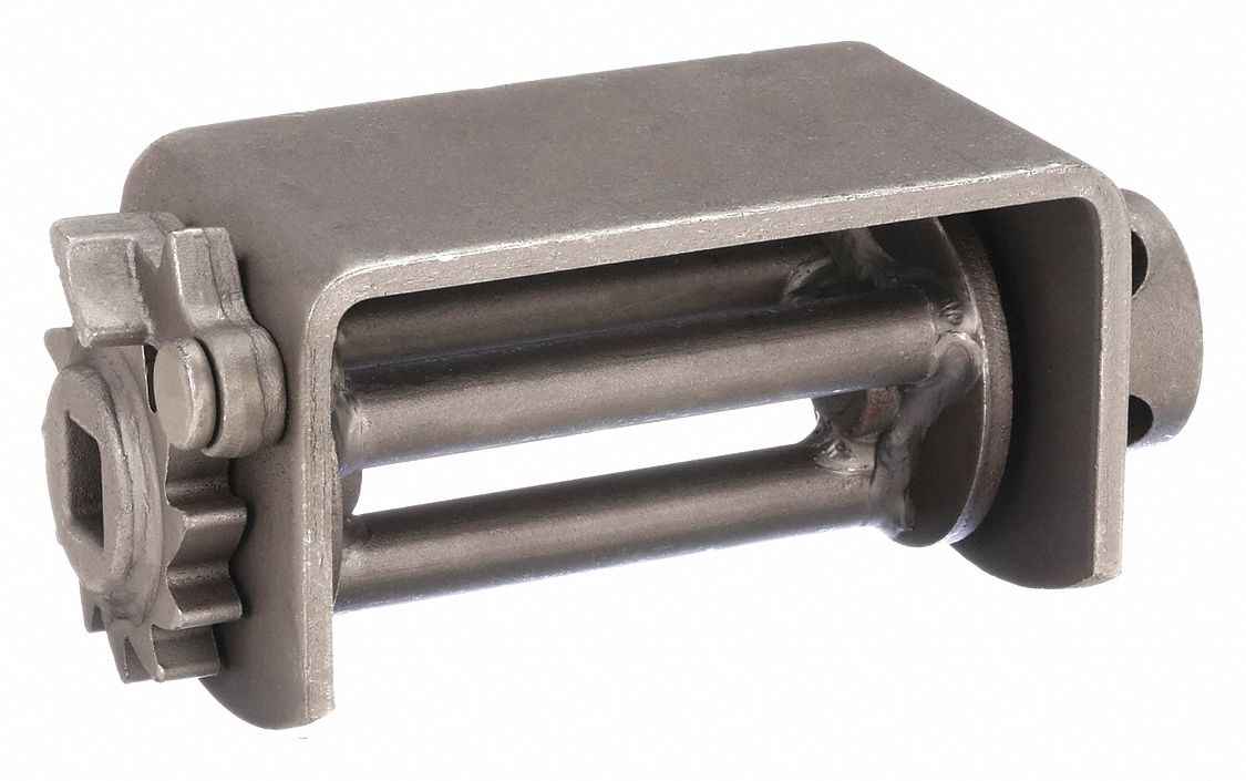 TIE DOWN WINCH, WELD-ON, 5,000 LB WORKING LOAD LIMIT, 4 IN COMPATIBLE STRAP W MAX., STEEL, BLACK