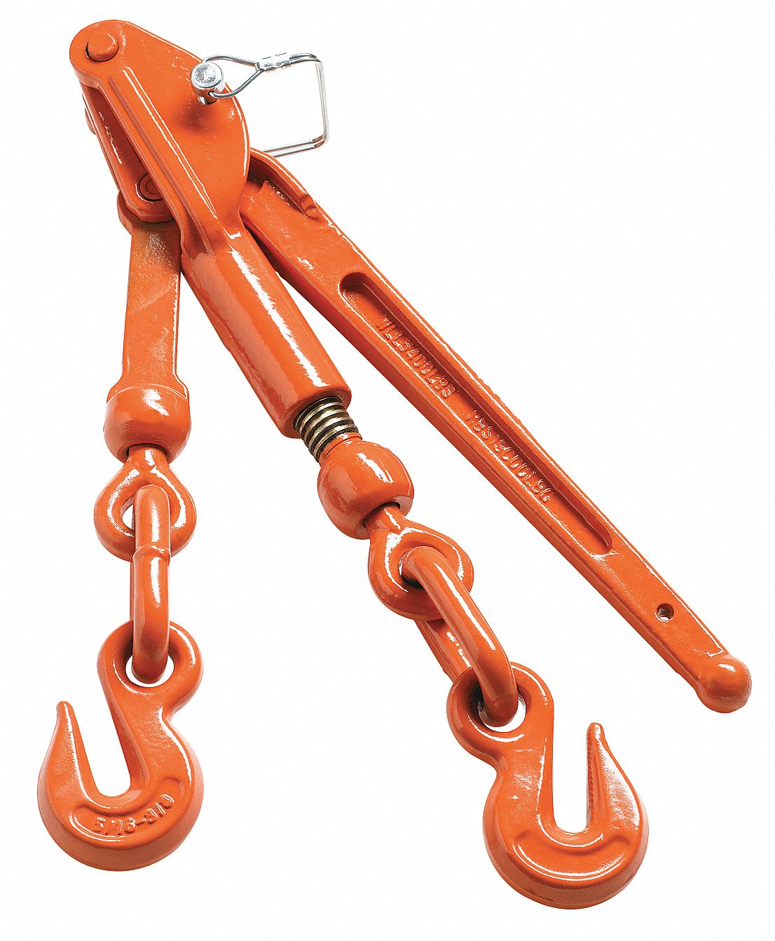 LOAD BINDER, 5,400 LB, GRAB-HOOK, ORANGE, ADJUSTABLE, WITH LOCK PIN