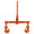 LOAD BINDER CHAIN, 9,200 LB CAPACITY, GRAB-HOOK, ORANGE, 3/8IN-1/2IN