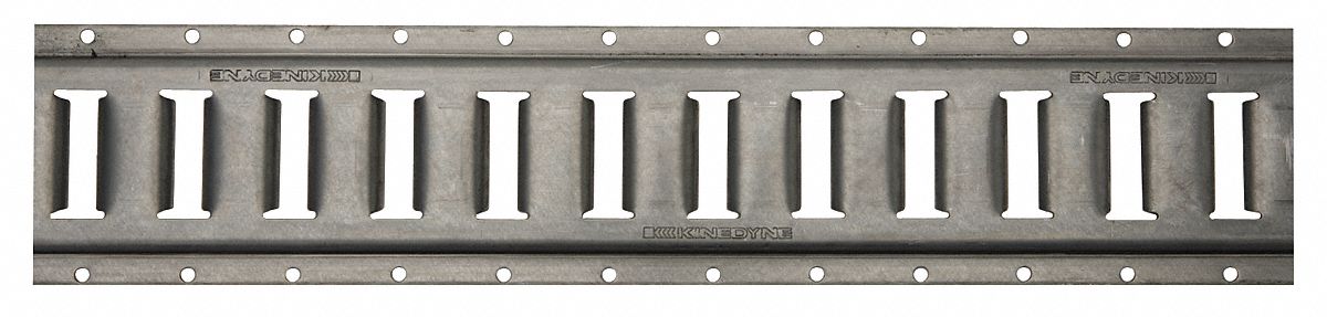 E-TRACK, SILVER,⅜IN D X 4 7/8 IN W X 10 FT L, STEEL, GALVANIZED FINISH, BOLT-ON MOUNT