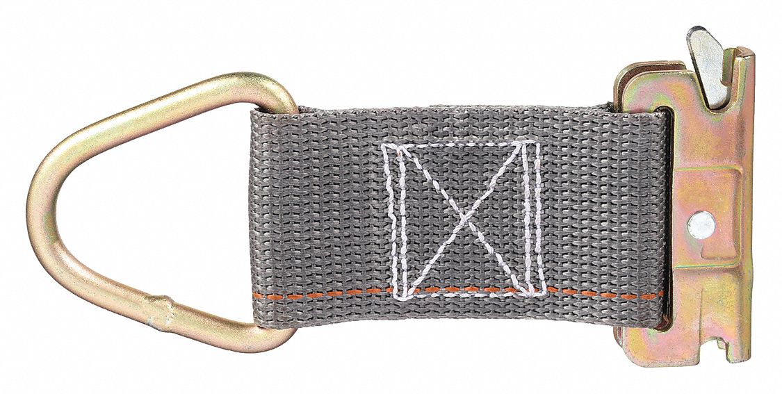 ROPE TIE-OFF, 2 IN W, STEEL, GREY