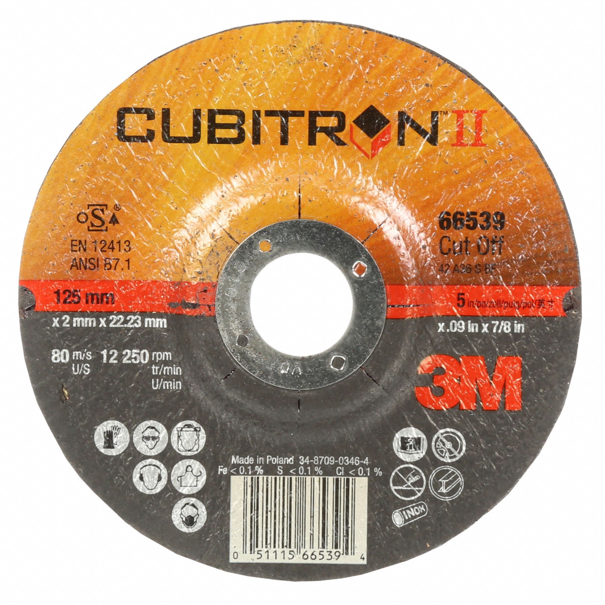Abrasive Cut-Off Wheel, T27, 5 in., 7/8 in.