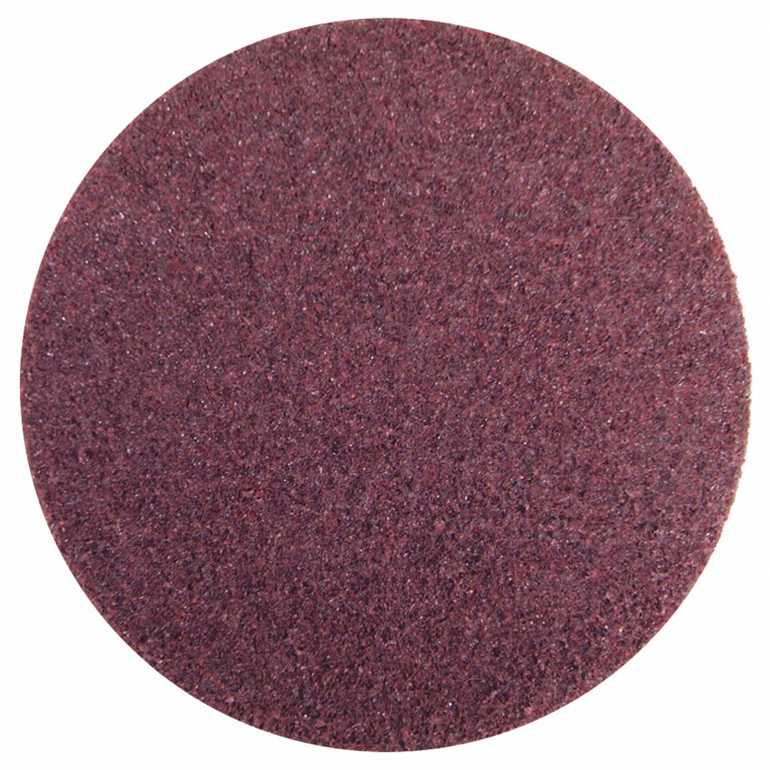 Hook-and-Loop Surface Conditioning Disc: 4 1/2 in Dia, Aluminum Oxide, Medium, Non-Vacuum