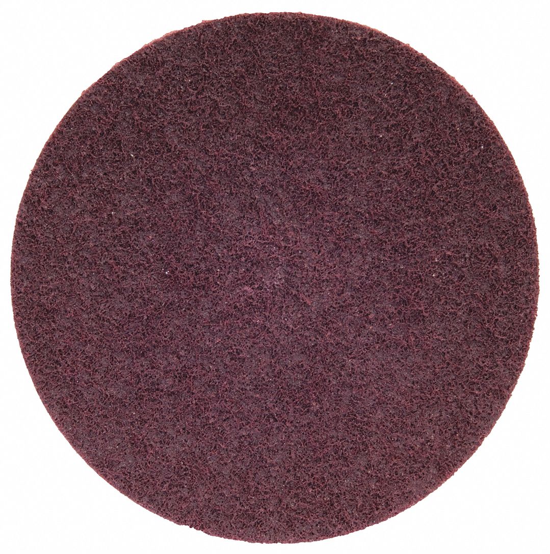 Hook-and-Loop Surface Conditioning Disc: 8 in Dia, Aluminum Oxide, Medium, Non-Vacuum