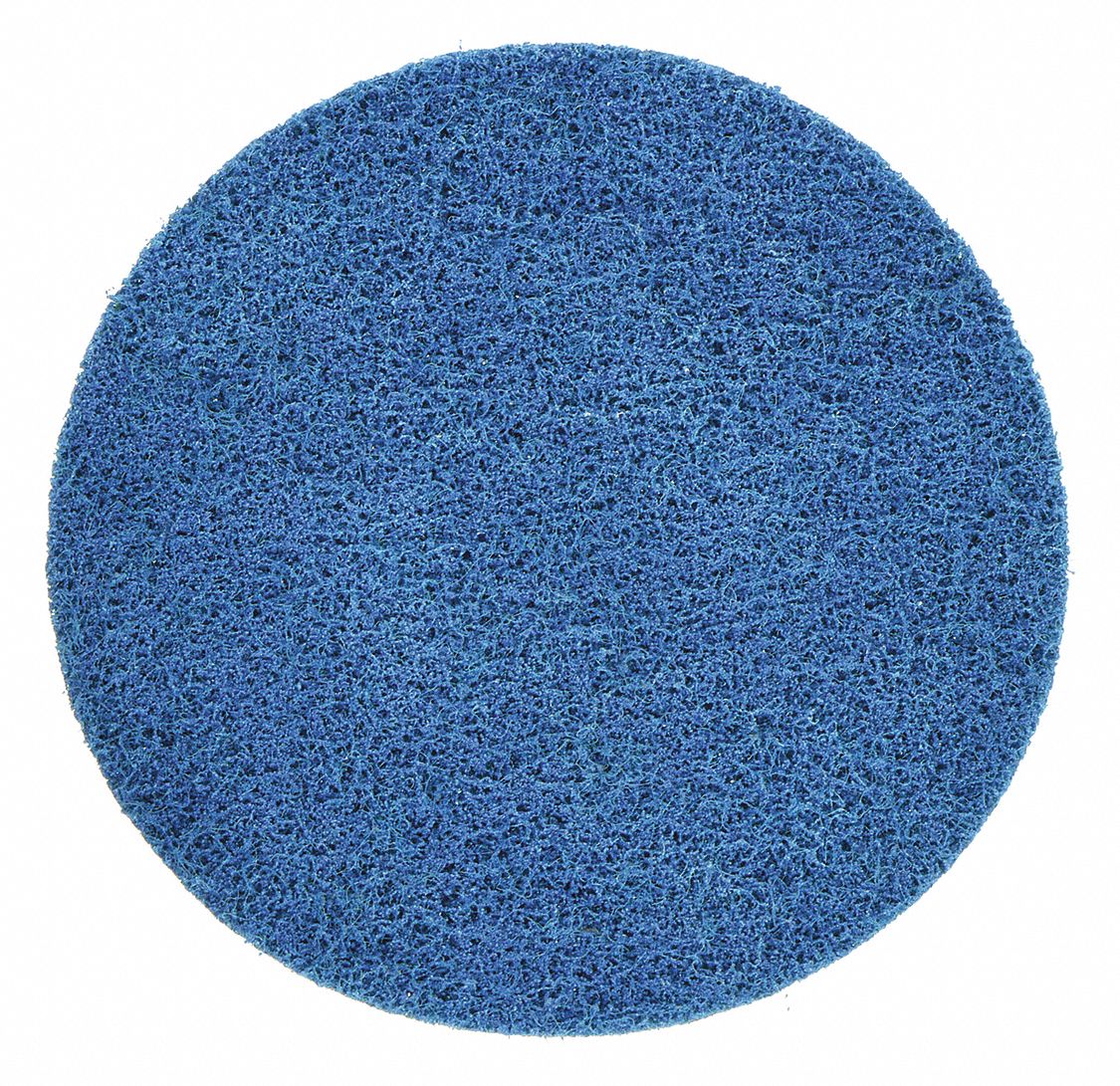 Hook-and-Loop Surface Conditioning Disc: 2 in Dia, Aluminum Oxide, Very Fine, Non-Vacuum