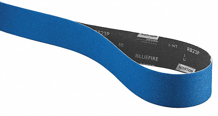 NARROW BELT,2" W,60" L,GRIT 40,BLUE