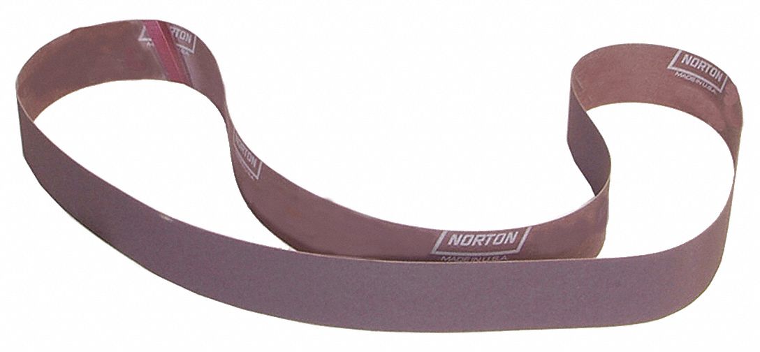 Sanding Belt: 2 in W x 72 in L, Aluminum Oxide, 320 Grit, X Wt Cotton Backing, R228 Metalite