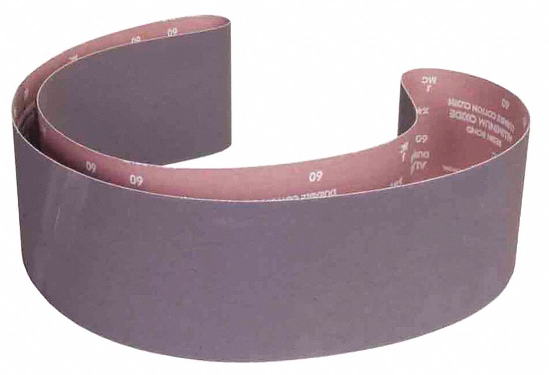 NORTON Sanding Belt, 89 in Length, 6 in Width, Aluminum Oxide, 80 Grit