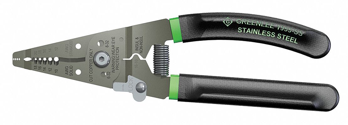 GREENLEE DENUDEUR CABLE INOX PRO 10-18 AWG - Machines à dénuder pour fils  et câbles - GLE1955SS