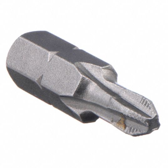 APEX Insert Bit: #2 Fastening Tool Tip Size, 1 in Overall Bit Lg, 1/4 in  Hex Shank Size, 5 PK