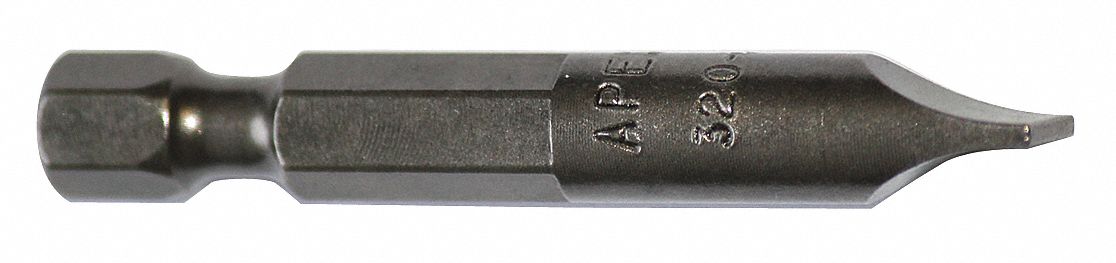 Slotted Power Bit,10F-12R,1-15/16 In,PK5