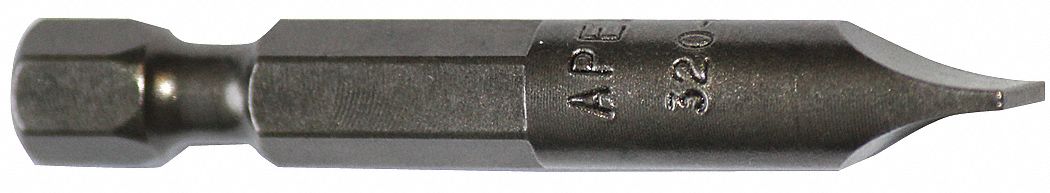 Slotted Power Bit,2F-3R,1-15/16 In,PK5