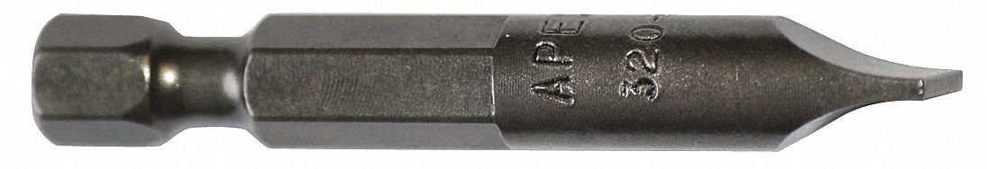 Power Bit: Power Bit, Slotted Head, Imperial, 12F-14R Bit Industry Size, Std, Hex, Power, 5 PK