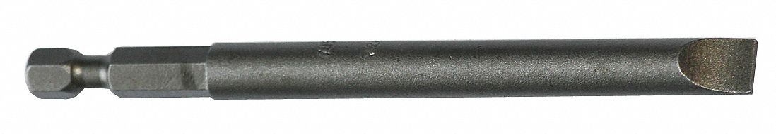 Power Bit: Power Bit, Slotted Head, Imperial, 5F-6R Bit Industry Size, Std, Impact Rated, 5 PK