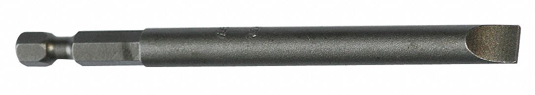 Power Bit: Power Bit, Slotted Head, Imperial, 3F-4R Bit Industry Size, Std, Impact Rated, 5 PK
