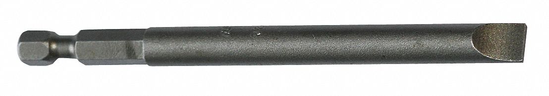 Slotted Power Bit,10F-12R,3-1/2 In,PK5