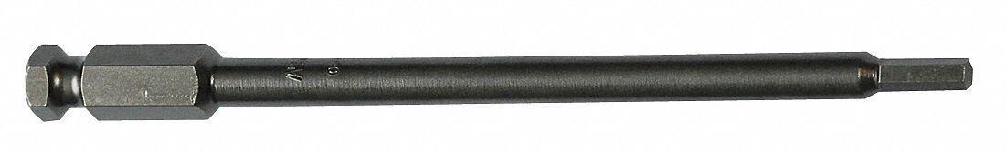 Power Bit: Power Bit, Imperial, Hex Head, 5/16 in Bit Industry Size, Std, Impact Rated, 5 PK