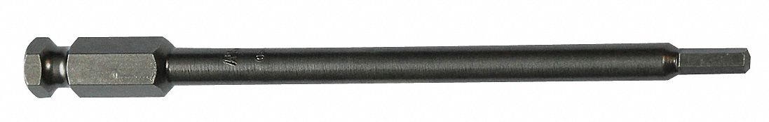 Power Bit: Power Bit, Imperial, Hex Head, 1/8 in Bit Industry Size, Std, Impact Rated, 5 PK