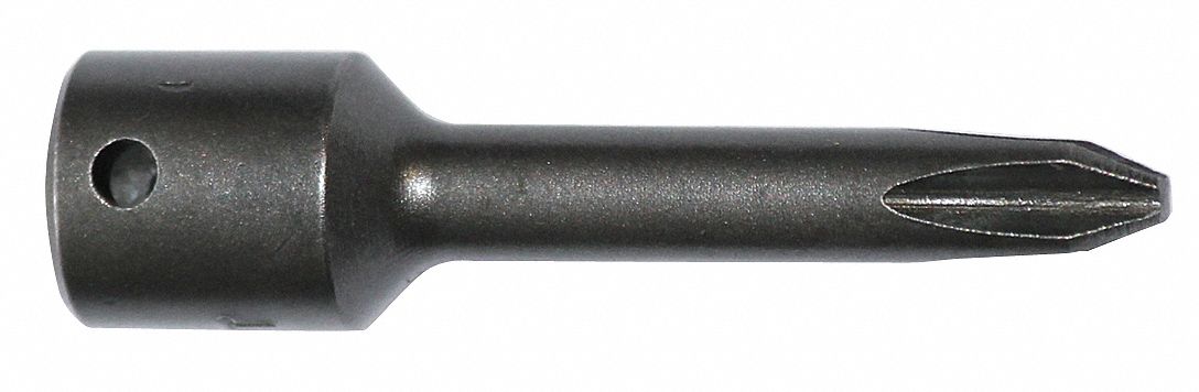 SOCKET BIT,3/8 IN. DR,#2 PHILLIPS,PK5
