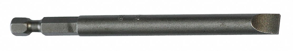 Power Bit: Power Bit, Slotted Head, Imperial, 10F-12R Bit Industry Size, Std, Hex, Power, 5 PK