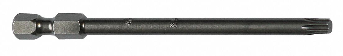 Power Bit: Power Bit, T7 Bit Size, Imperial, Torx® Head, T7 Bit Industry Size, Std, Hex, 5 PK