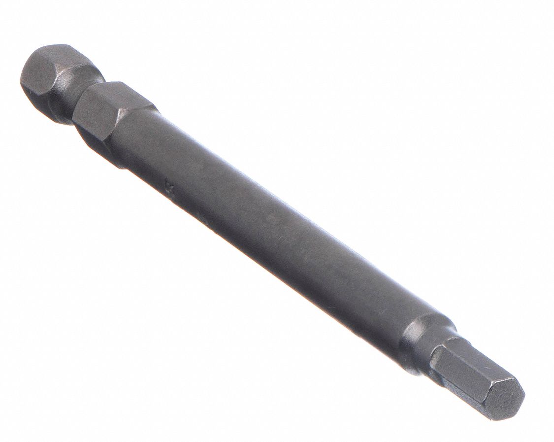 Power Bit: Power Bit, Imperial, Hex Head, 3/32 in Bit Industry Size, Std, Impact Rated, 5 PK