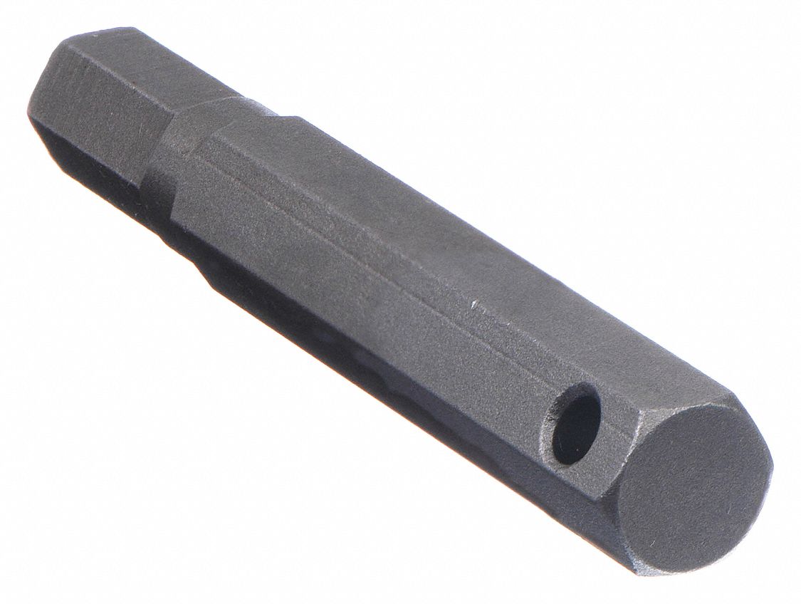 INSERT BIT,SAE,7/16IN,HEX,3/8IN,3IN,PK5