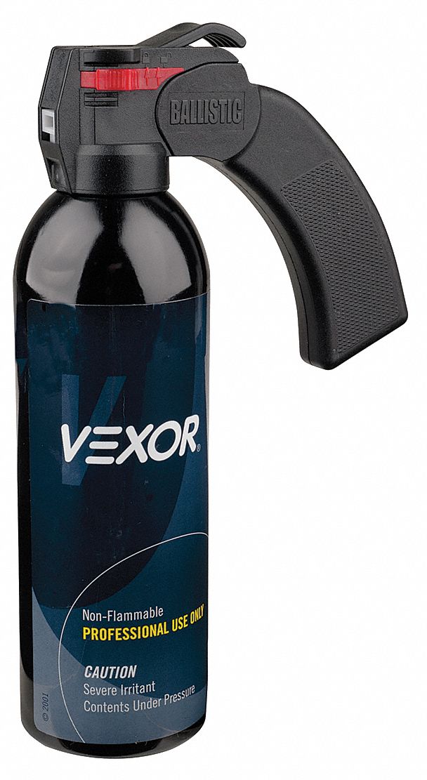 VEXOR® Pepper Gel from Zarc™ Technology Shoots from Any Angle 18-feet Maximum Strength Police Pepper Spray Gel is The Future 360° Flip-top Safety and Belt Clip Included Full Axis 