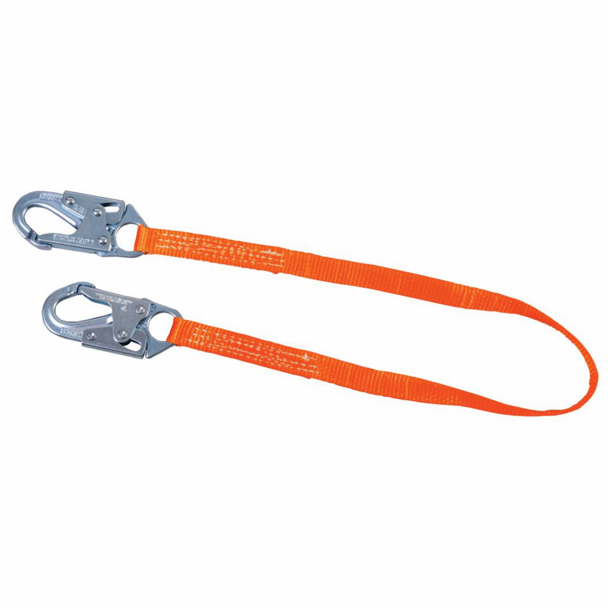 TITAN POSITIONING AND RESTRAINT LANYARD, WEIGHT CAP 310 LBS, ORANGE, STEEL