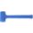 DEAD BLOW HAMMER, STEEL HANDLE, 2 LB HEAD WT, 2⅛ IN HAMMER FACE DIA, 14 IN OVERALL L, PVC