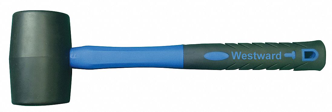 Plastic Mallet: Steel Handle, 16 oz Head Wt, 2 1/4 in Dia, 4 in Head Lg, 13 in Overall Lg