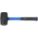 PLASTIC MALLET, STEEL HANDLE, 24 OZ HEAD WT, 2⅝ IN DIA, 4½ IN HEAD L, 14 IN OVERALL L