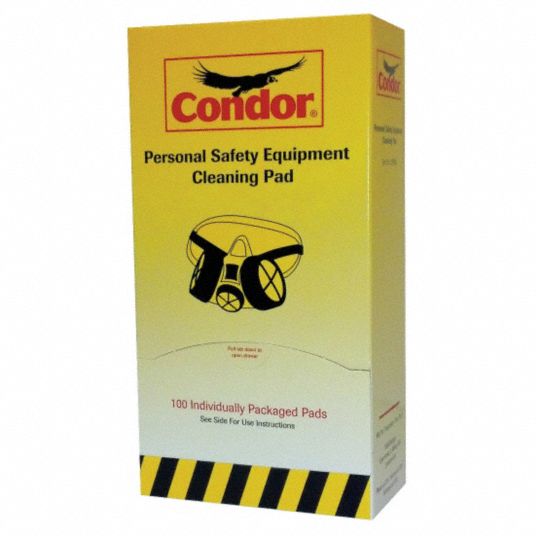 CONDOR Respirator Wipes Alcohol, 100 PK 22PN8822PN88 Grainger