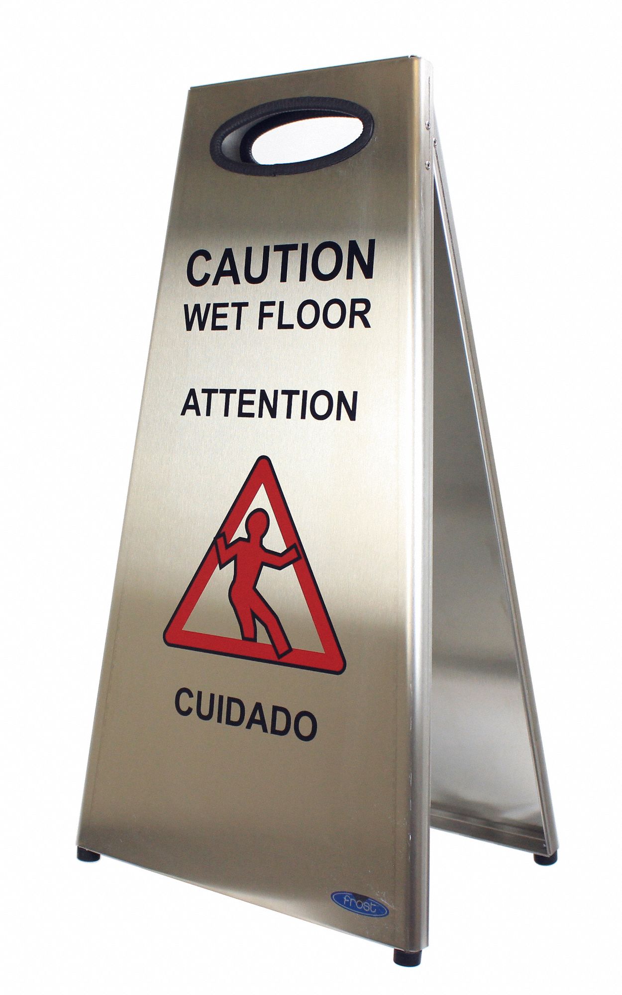 STAINLESS STEEL WET FLOOR SIGN