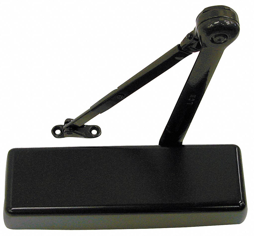 Door Closer: Top Frame Mounting Type, Grade 1 - Heavy Duty, Bronze, 12 1/4 in Lg, 2 1/4 in Wd