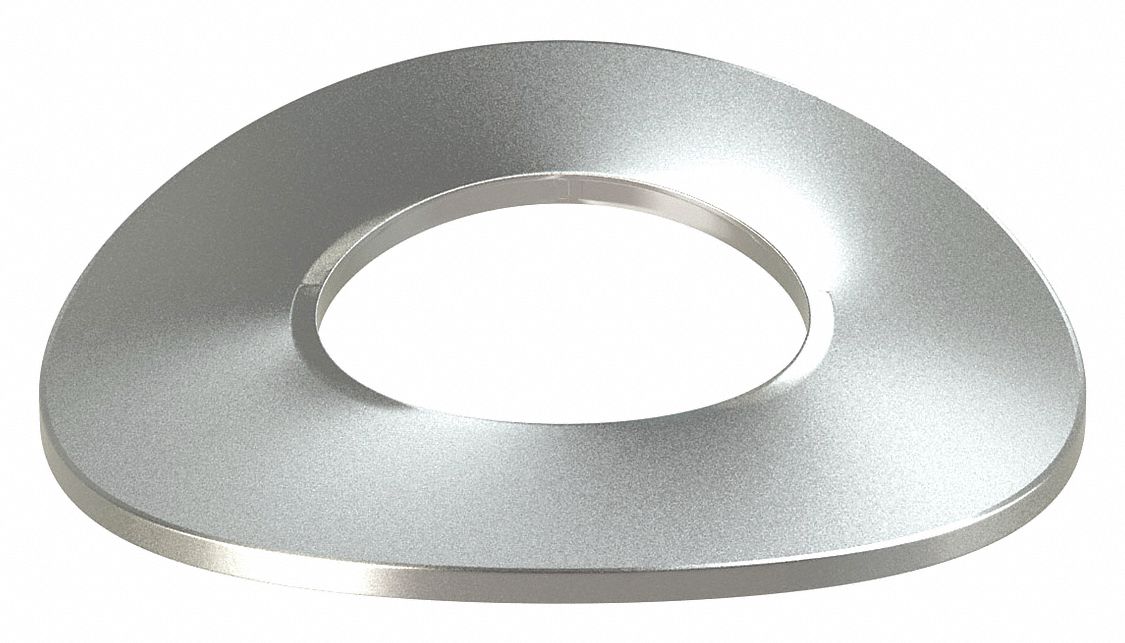 Curved Disc Spring: 0.33 in I.D., 0.61 in O.D., 301 Stainless Steel, 25 PK