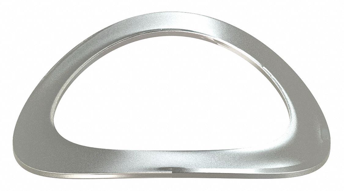 Curved Disc Spring: 0.47 in I.D., 0.67 in O.D., 301 Stainless Steel, 25 PK